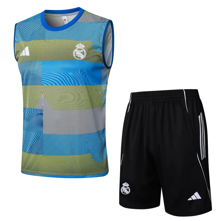 Debardeur Short Real Madrid 2025 2026 Bleu Vert
