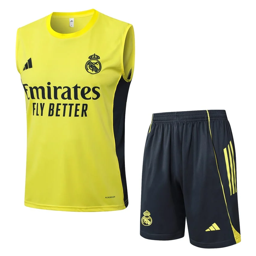 Debardeur Short Real Madrid 2025 2026 Jaune Clair