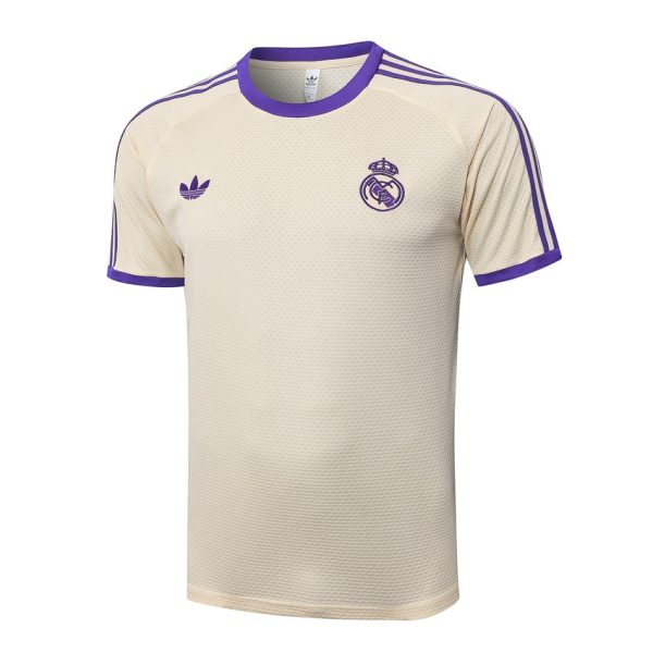 Ensemble Maillot Short Real Madrid 2025 2026 Beige Violet