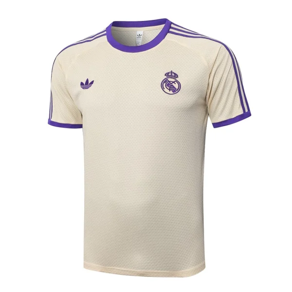 Ensemble Maillot Short Real Madrid 2025 2026 Beige Violet