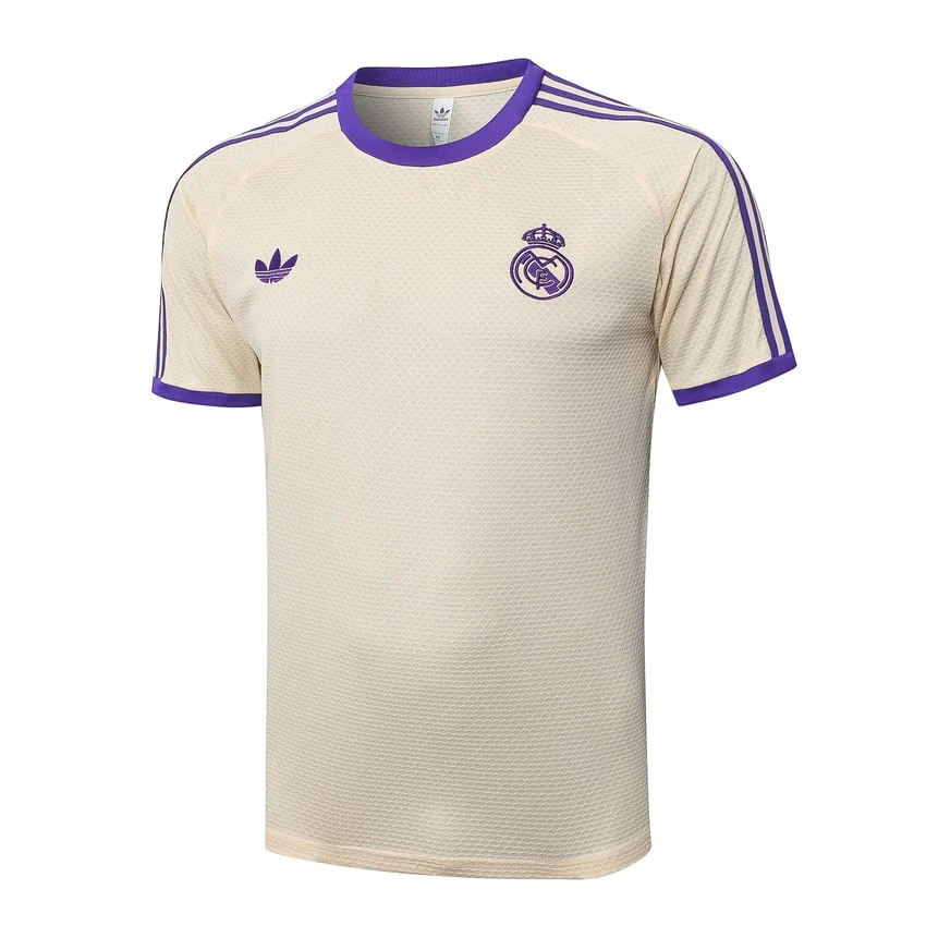 Ensemble Maillot Short Real Madrid 2025 2026 Beige Violet – Image 2