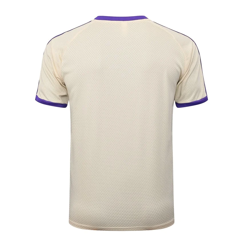 Ensemble Maillot Short Real Madrid 2025 2026 Beige Violet – Image 3