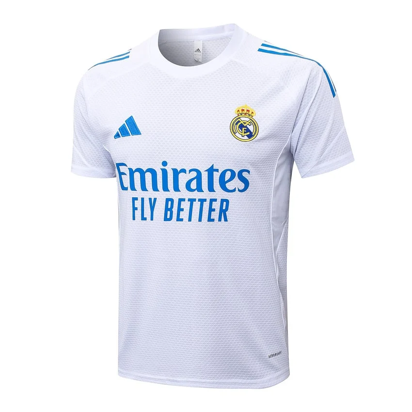 Ensemble Maillot Short Real Madrid 2025 2026 Blanc Bleu – Image 2