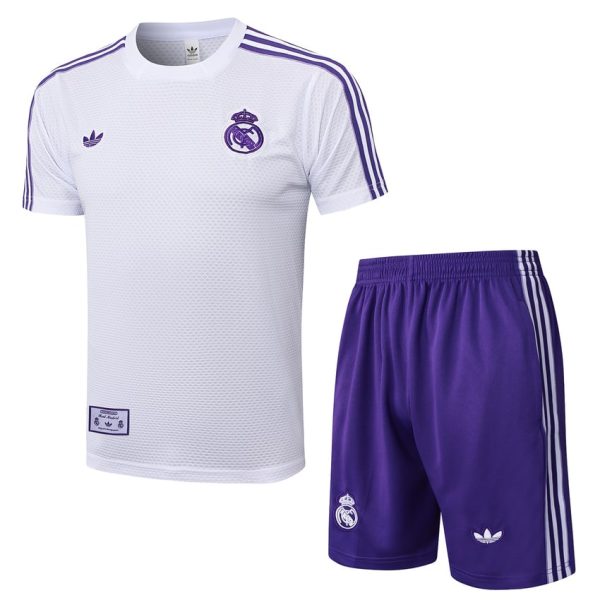Ensemble Maillot Short Real Madrid 2025 2026 Blanc Violet