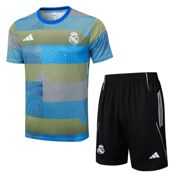 Ensemble Maillot Short Real Madrid 2025 2026 Bleu Vert