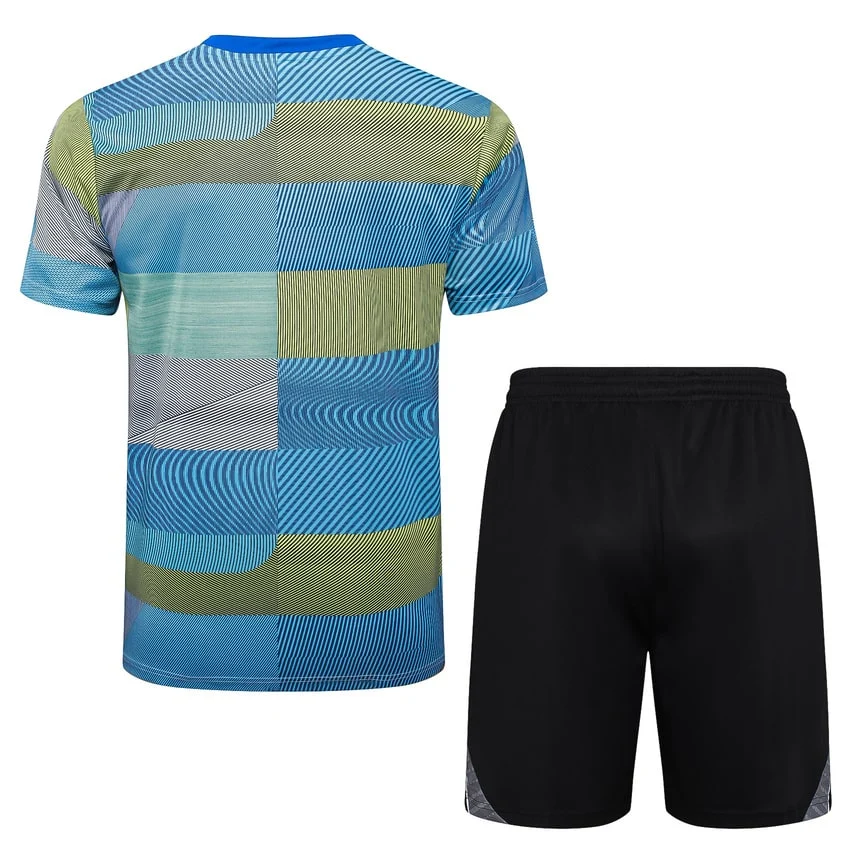 Ensemble Maillot Short Real Madrid 2025 2026 Bleu Vert – Image 4