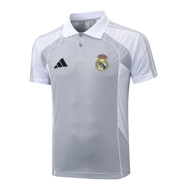 Survetement Real Madrid Polo 2025 2026 Gris Blanc