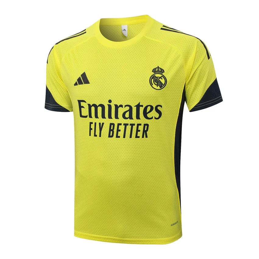 Ensemble Maillot Short Real Madrid 2025 2026 Jaune Clair – Image 2