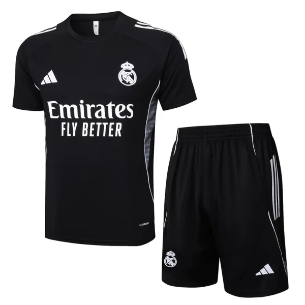 Ensemble Maillot Short Real Madrid 2025 2026 Noir Sombre
