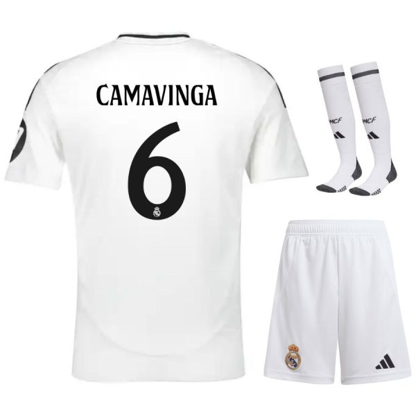 Maillot Kit Enfant Real Madrid Domicile 2024 2025 Camavinga