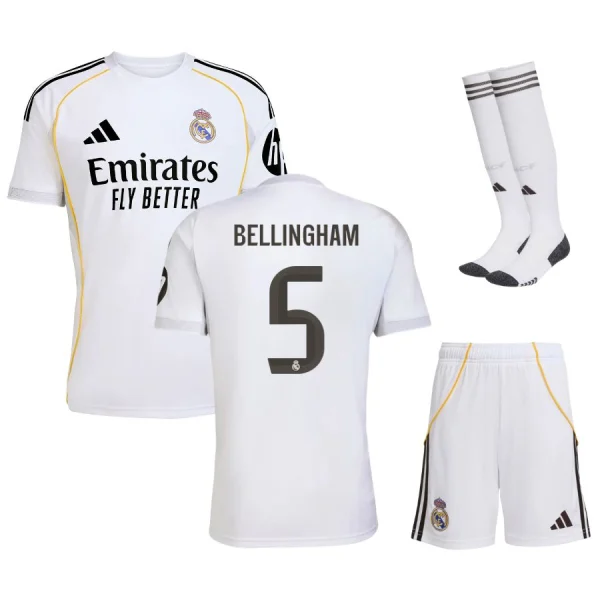 Maillot Kit Enfant Real Madrid Domicile 2025 2026 Bellingham