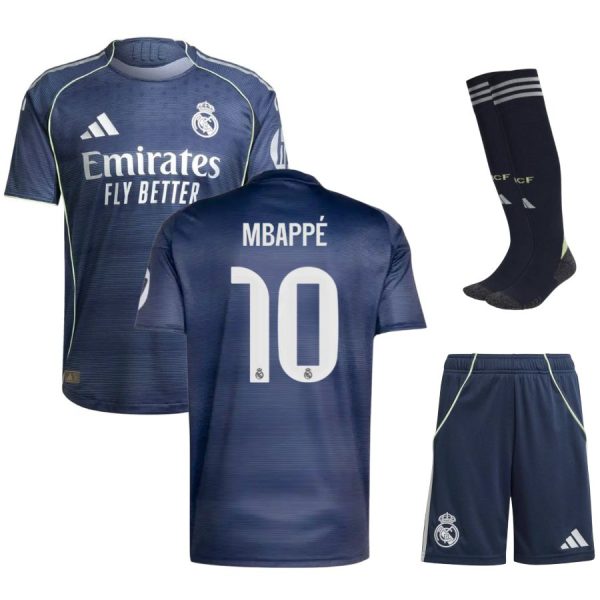 Maillot Kit Enfant Real Madrid Exterieur 2025 2026 Mbappe