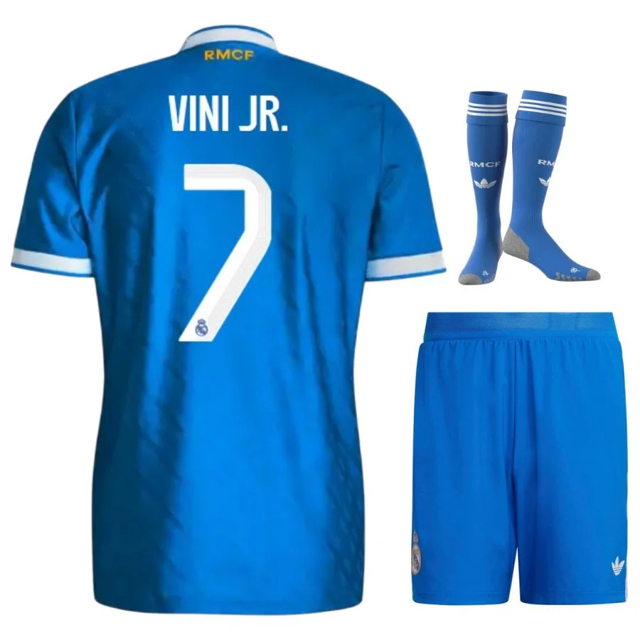 Maillot Kit Enfant Real Madrid Third 2025 2026 Vini Jr.