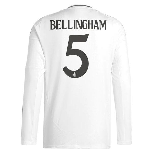 Maillot Real Madrid Domicile 2024 2025 Bellingham Manches Longues