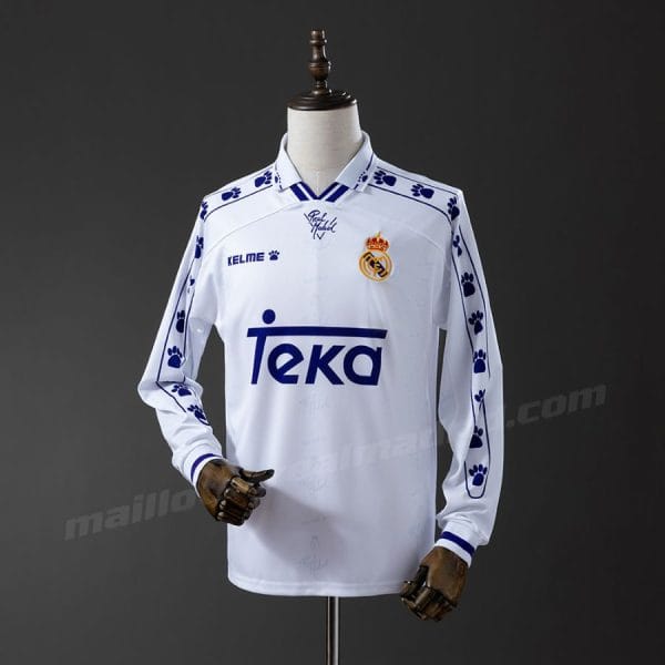 Maillot Real Madrid Domicile 1994 1996 Manches Longues