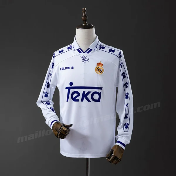 Maillot Real Madrid Domicile 1994 1996 Manches Longues