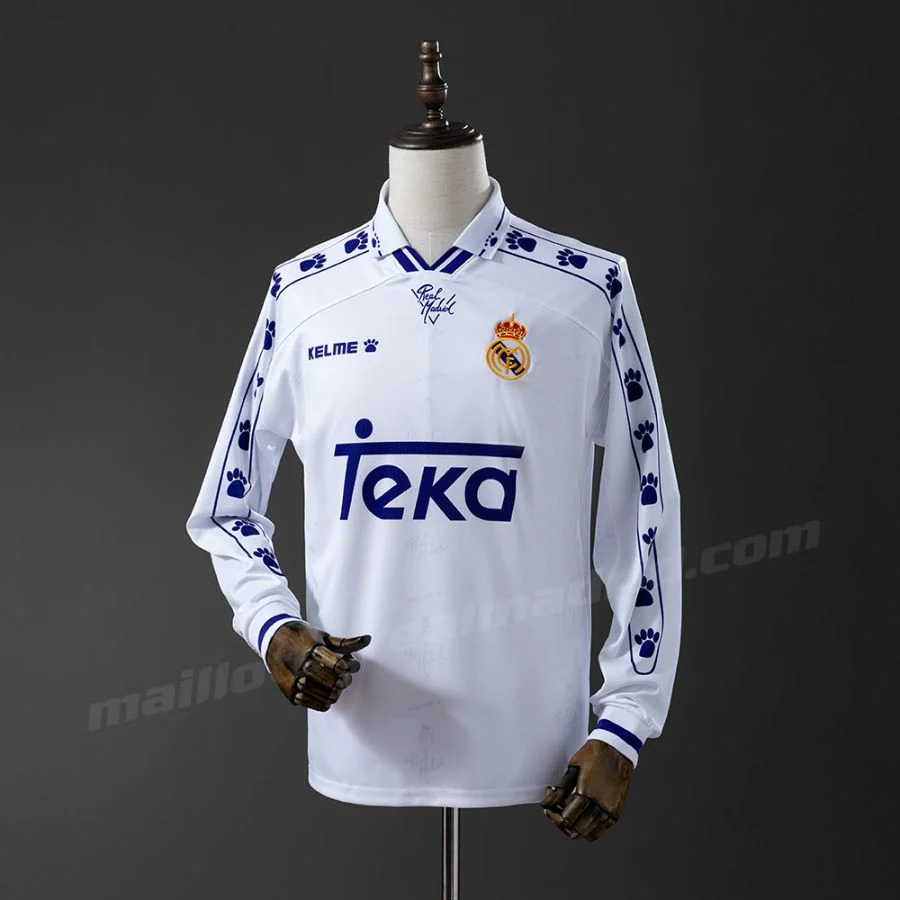 Maillot Real Madrid Domicile 1994 1996 Manches Longues