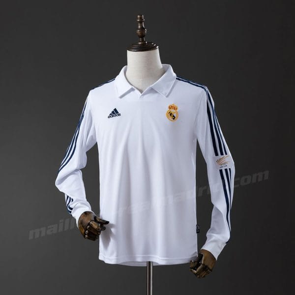 Maillot Real Madrid Domicile 2001 2002 Manches Longues