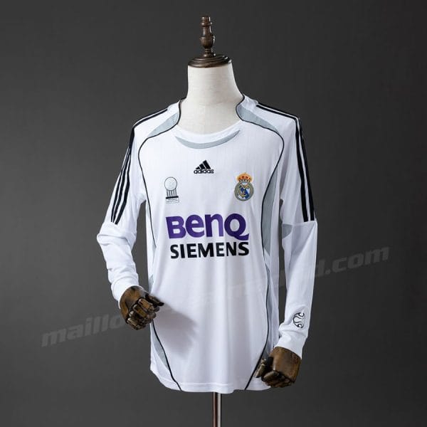 Maillot Real Madrid Domicile 2006 2007 Manches Longues