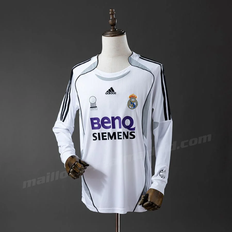Maillot Real Madrid Domicile 2006 2007 Manches Longues