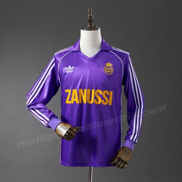 Maillot Real Madrid Exterieur 1984 1985 Manches Longues