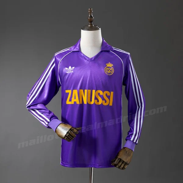 Maillot Real Madrid Exterieur 1984 1985 Manches Longues
