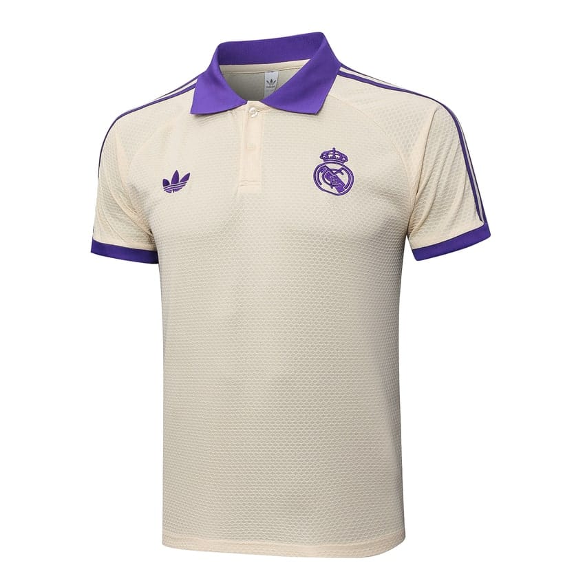 Survetement Real Madrid Polo 2025 2026 Beige Violet – Image 2