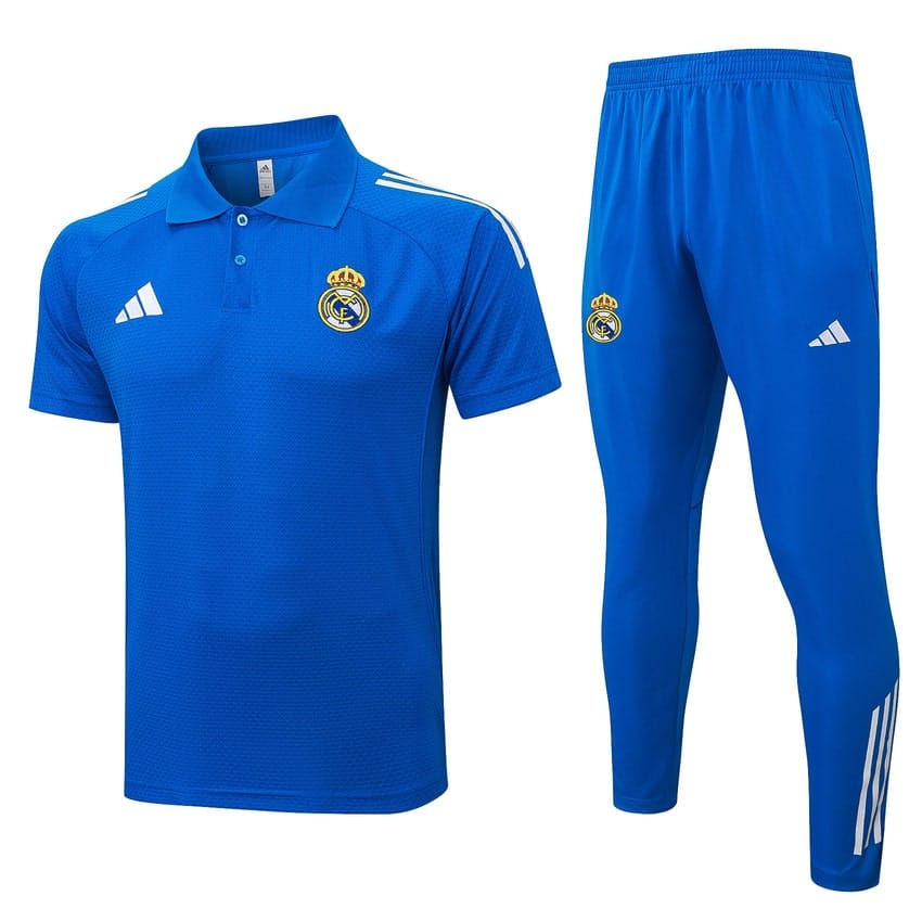 Survetement Real Madrid Polo 2025 2026 Bleu Clair