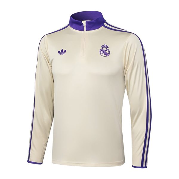 Survetement Real Madrid Training 2025 2026 Beige Violet