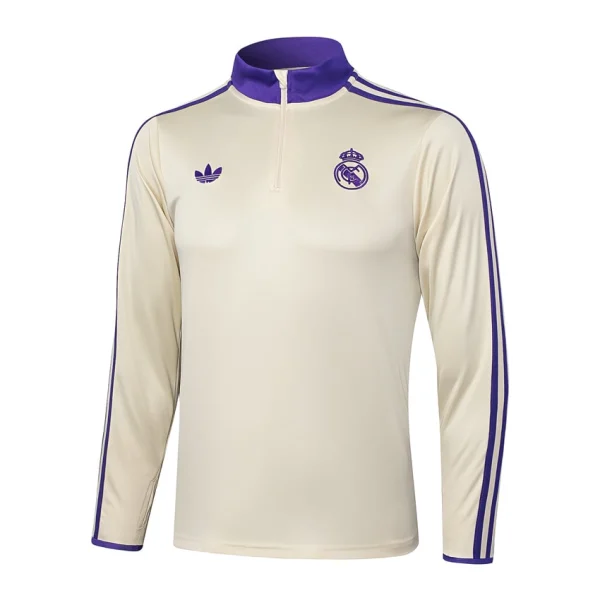 Survetement Real Madrid Training 2025 2026 Beige Violet
