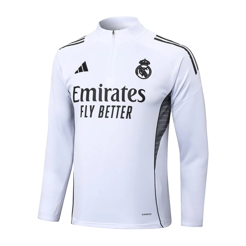 Survetement Real Madrid Training 2025 2026 Blanc Clair – Image 2