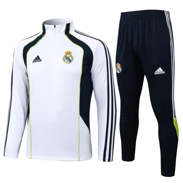 Survetement Real Madrid Training 2025 2026 Blanc Noir