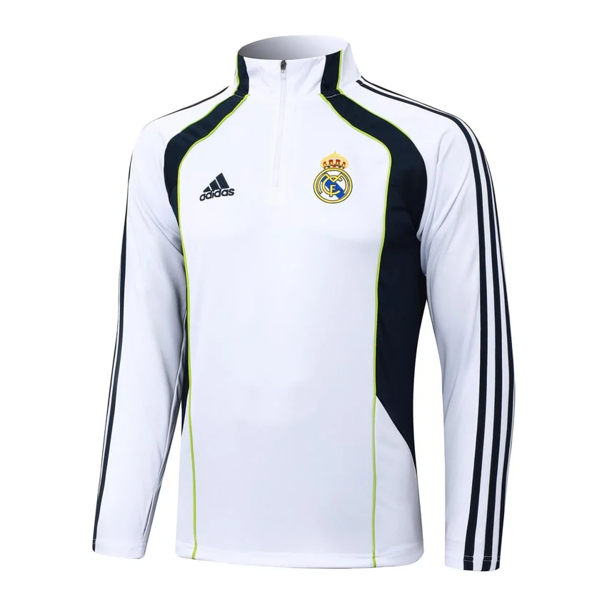 Survetement Real Madrid Training 2025 2026 Blanc Noir – Image 2