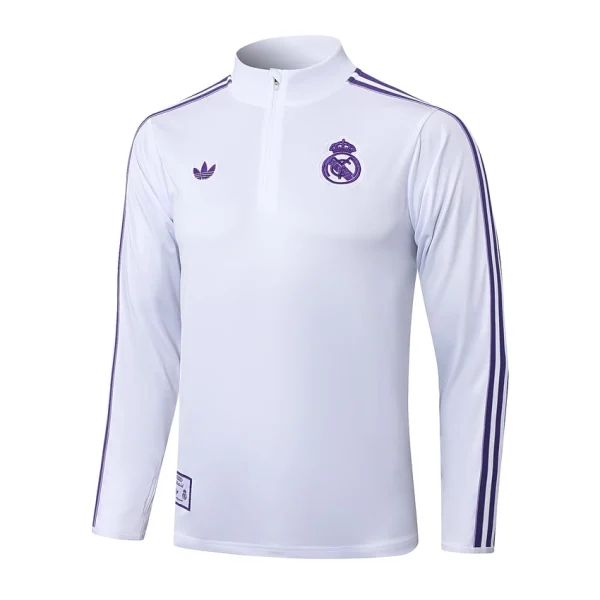 Survetement Real Madrid Training 2025 2026 Blanc Violet