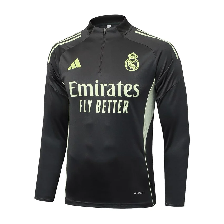 Survetement Real Madrid Training 2025 2026 Noir Jaune – Image 2
