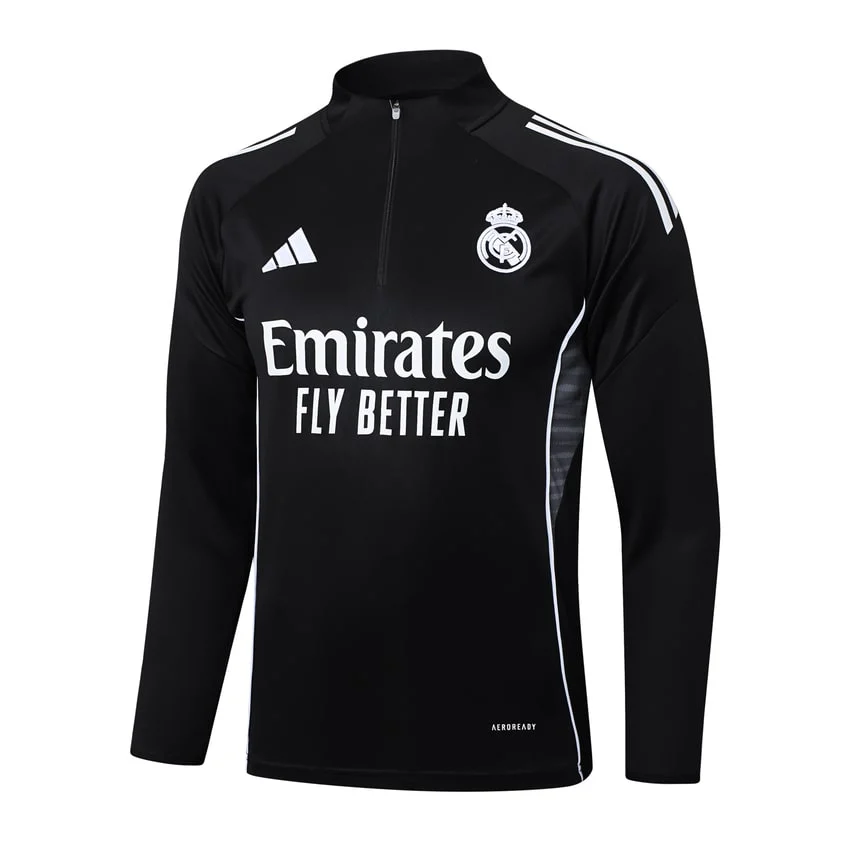 Survetement Real Madrid Training 2025 2026 Noir Sombre – Image 2