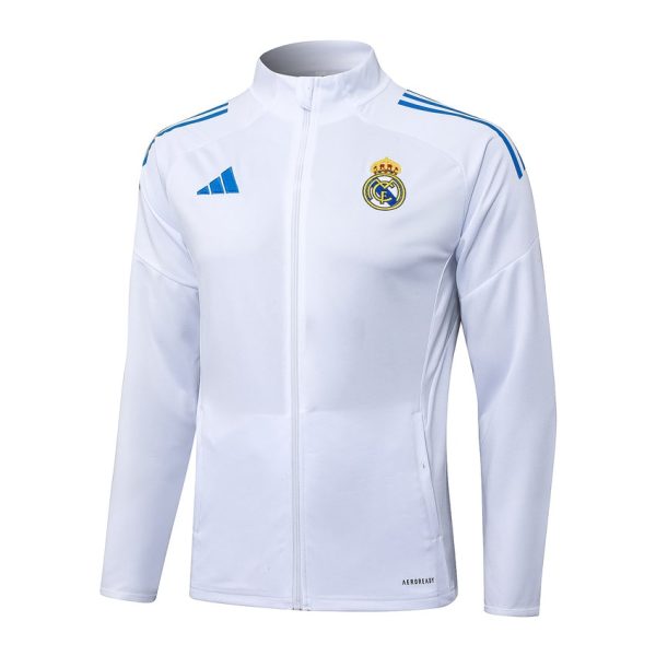 Survetement Real Madrid Veste 2025 2026 Blanc Bleu