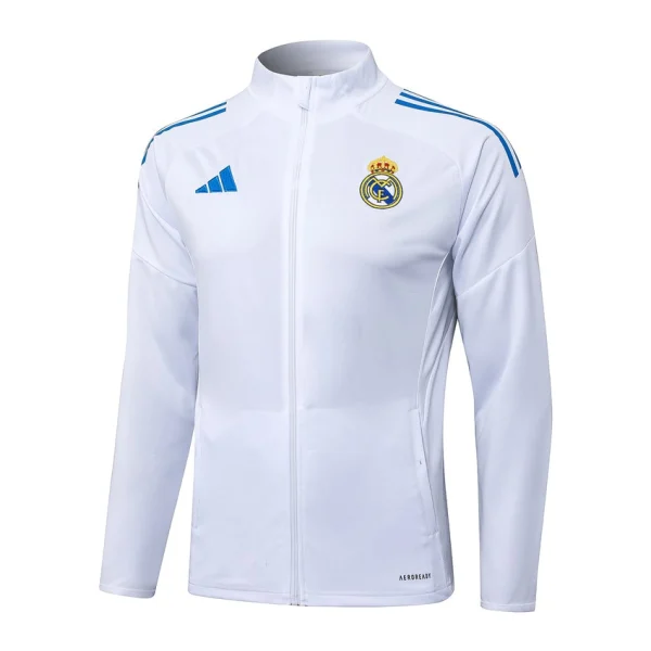 Survetement Real Madrid Veste 2025 2026 Blanc Bleu