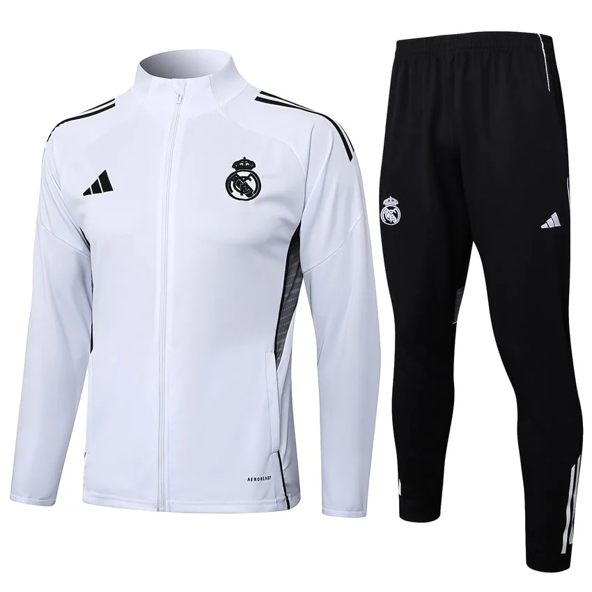 Survetement Real Madrid Veste 2025 2026 Blanc Clair