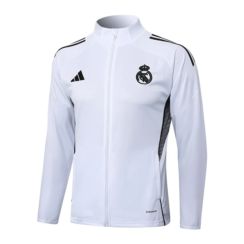 Survetement Real Madrid Veste 2025 2026 Blanc Clair – Image 2