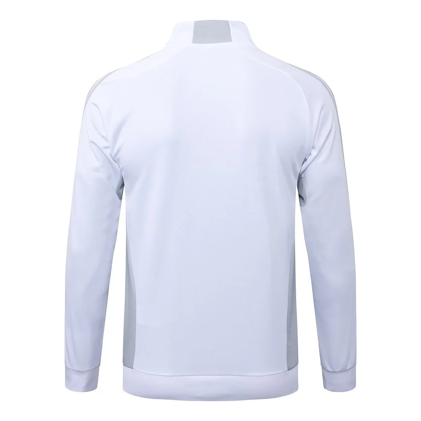 Survetement Real Madrid Veste 2025 2026 Blanc Gris – Image 3
