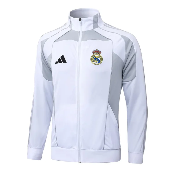 Survetement Real Madrid Veste 2025 2026 Blanc Gris