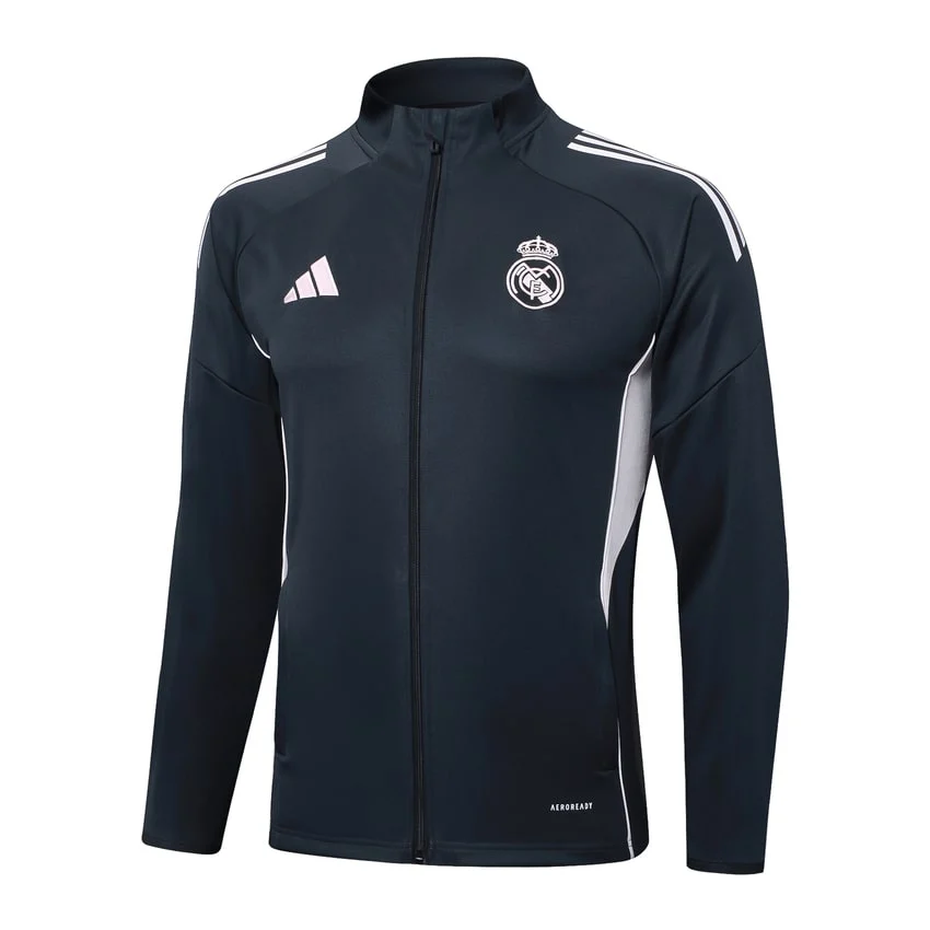 Survetement Real Madrid Veste 2025 2026 Noir Clair – Image 2