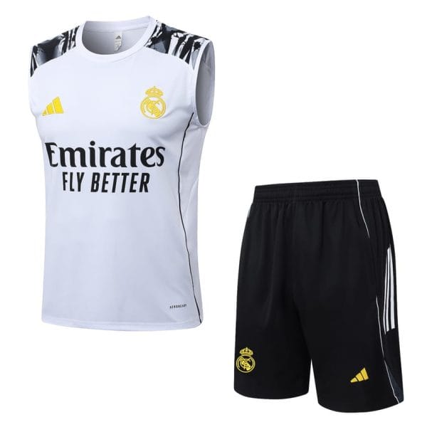 Debardeur Short Real Madrid 2025 2026 Blanc Tache