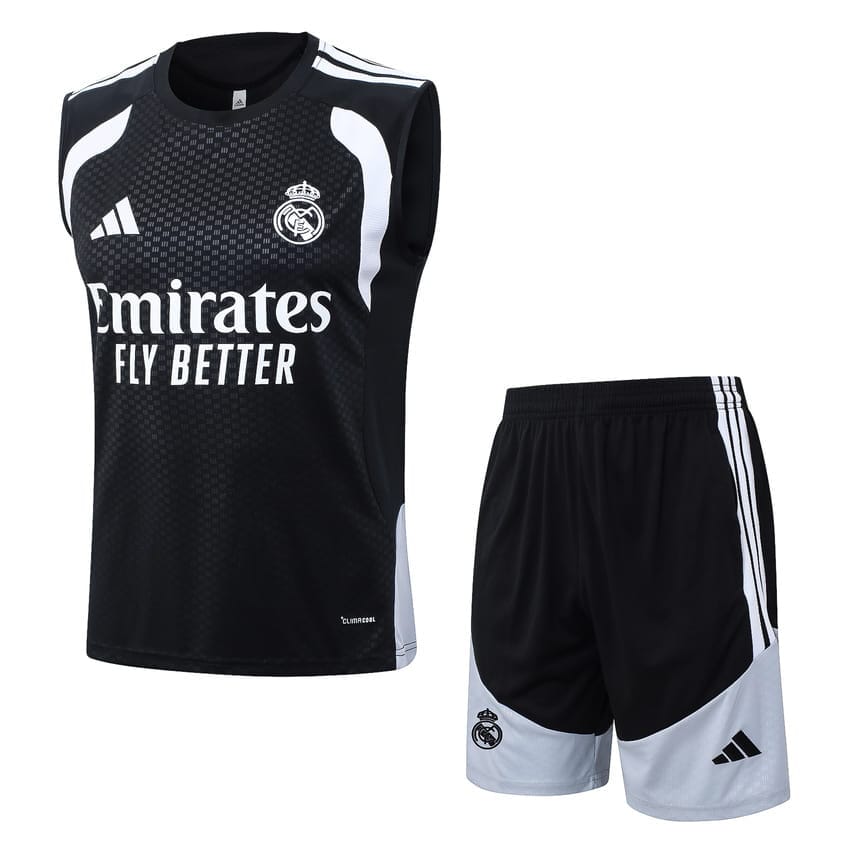 Debardeur Short Real Madrid 2025 2026 Noir Charbon