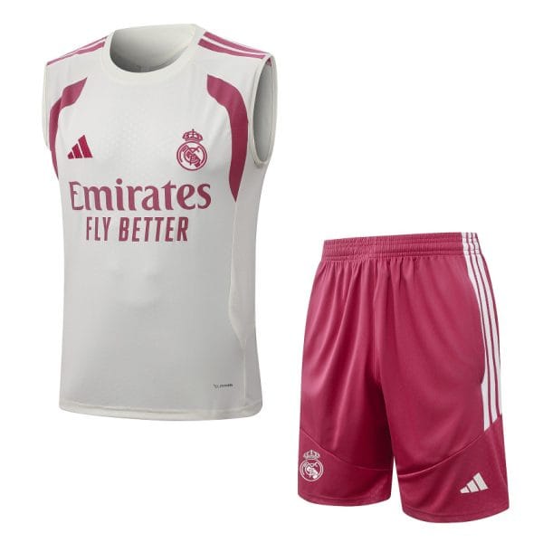 Débardeur Short Real Madrid 2026-2027 Beige Rouge