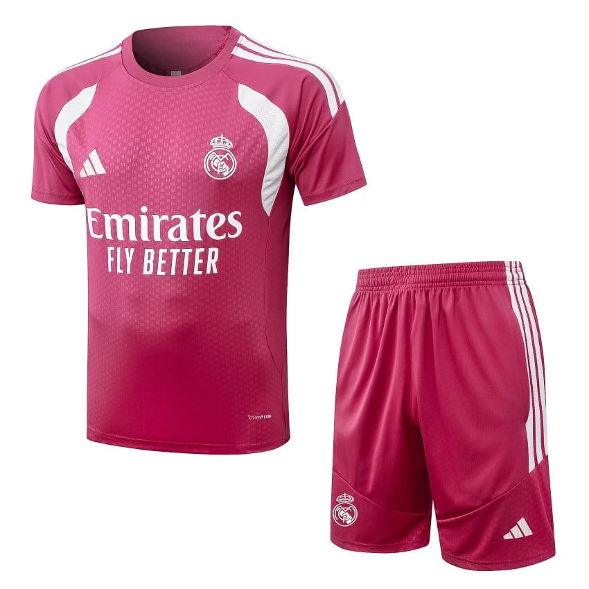 Ensemble Maillot Short Real Madrid 2026 2027 Rose (1)