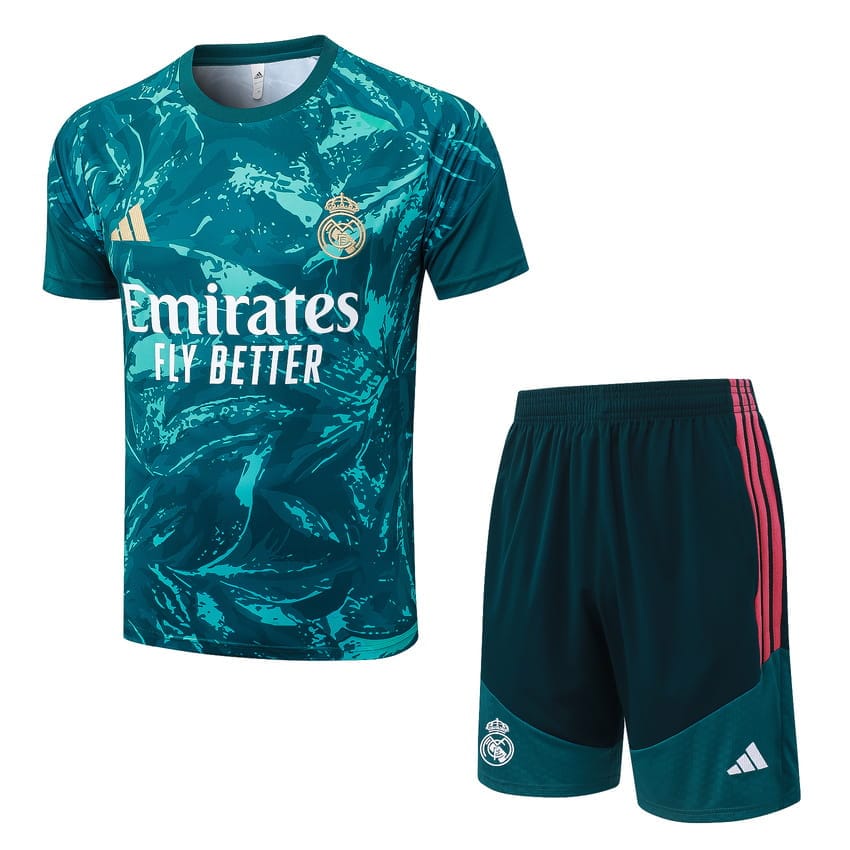 Ensemble Maillot Short Real Madrid 2026-2027 Vert Nuit (1)