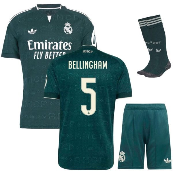 Maillot Kit Enfant Real Madrid Exterieur 2026 2027 Bellingham