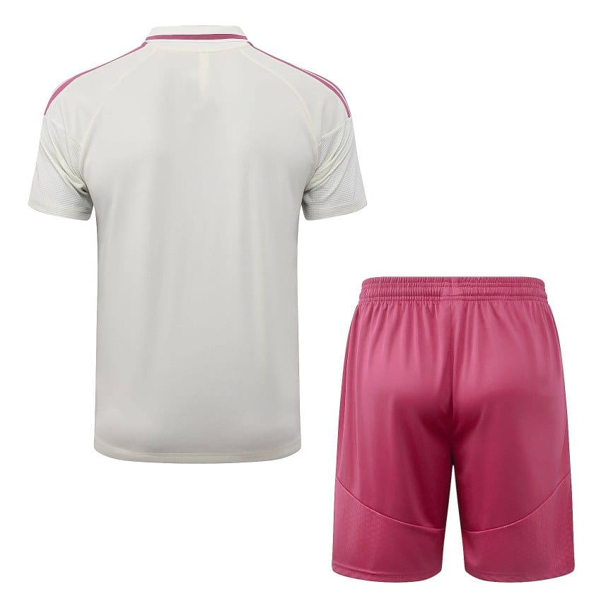 Survetement Real Madrid Polo 2026 2027 Beige Rouge (2)